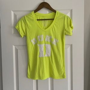 Neon yellow Duke blue devils shirt